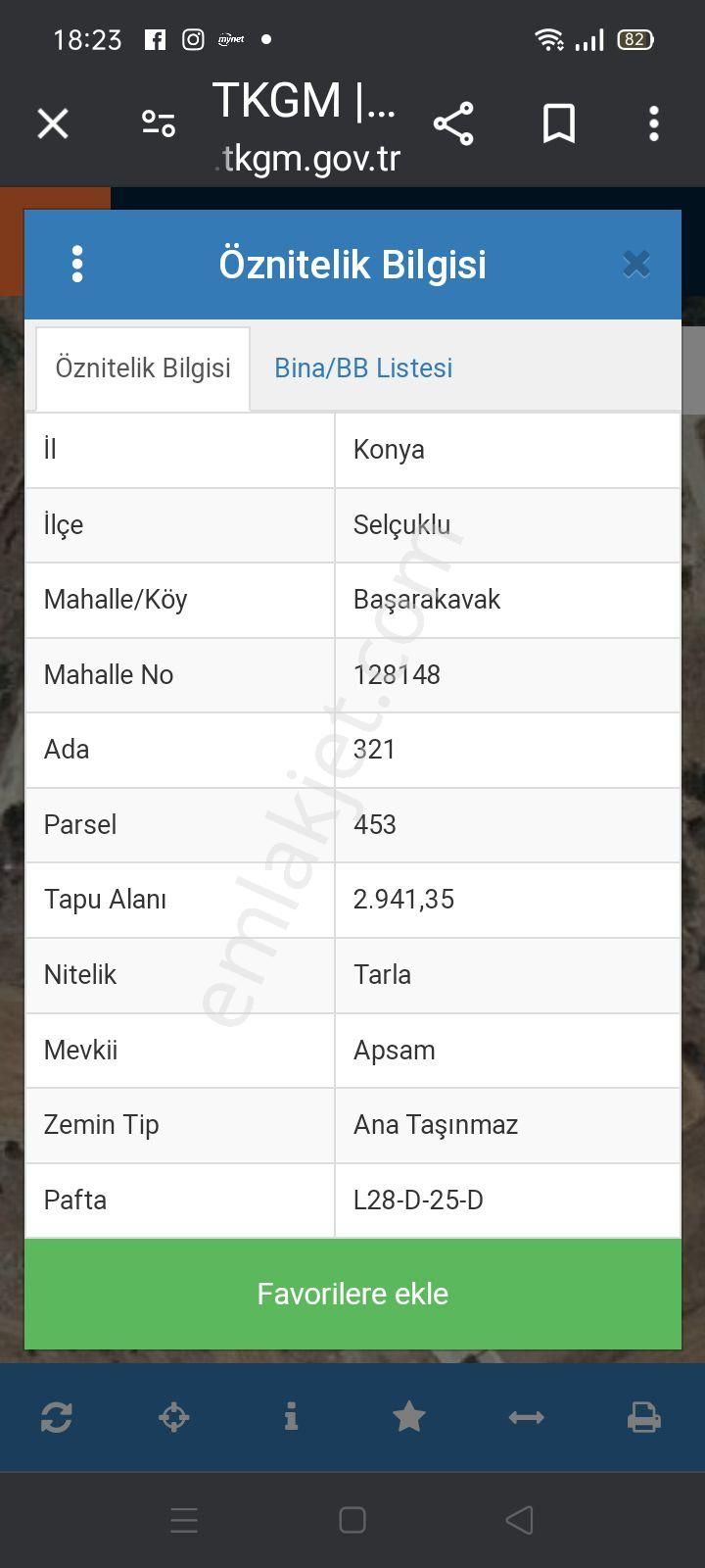 Selçuklu Bedir Satılık Tarla Selcuklu Basarakavak Mah. 2.950 M2 Satılık Yatırımlık Tarls