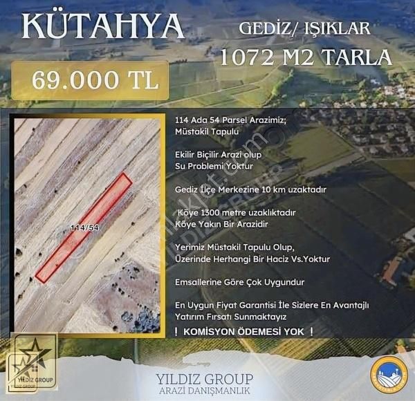 Gediz Işıklar Köyü Satılık Tarla YILDIZ GROUP'TAN CEP TELEFONU FİYATINA TOPRAK SAHİBİ OLUN