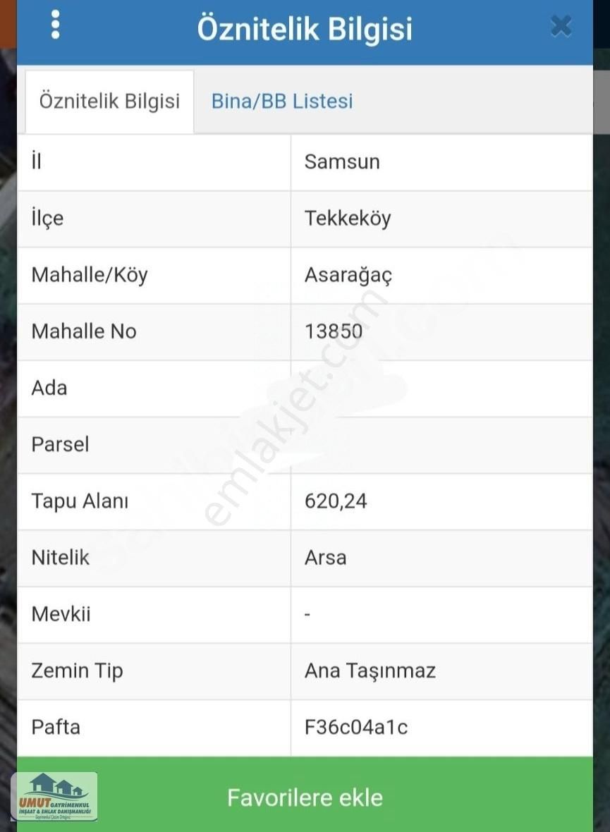 Tekkeköy Şabanoğlu OSB Satılık Ticari İmarlı Örnek Sanayi,de Ticari Arsa