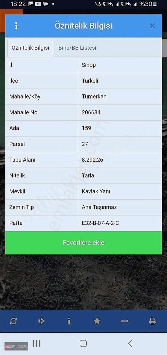 Türkeli Tümerkan Satılık Konut İmarlı KAZANÇLI TOPRAKTAN DENİZ MANZARALI MÜKEMMEL KONUMDA İMARLI PARSE