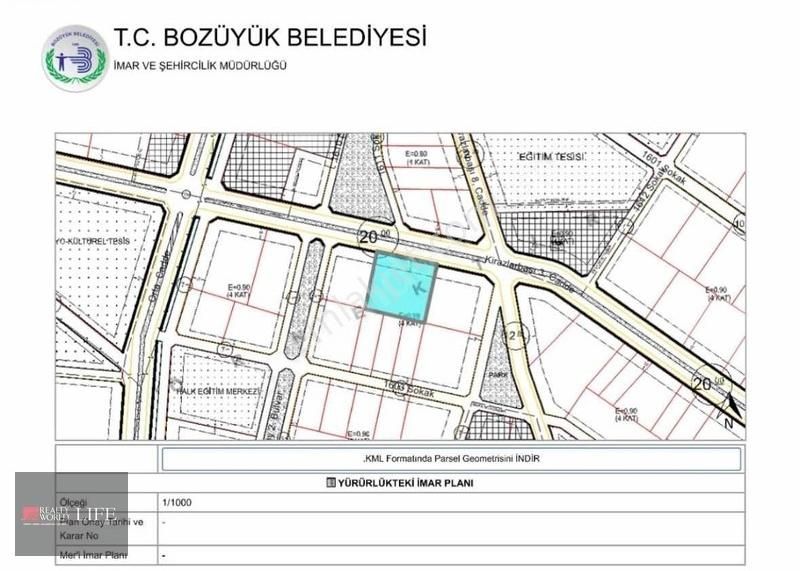 Bozüyük İçköy Satılık Konut İmarlı Rw Lıfe// Bozüyük İçköy'de Konut İmarlı Yht Yakını 2000 M2 Arsa