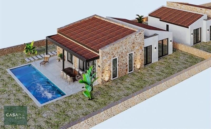 Bodrum Çamlık Satılık Villa Çamlık Projeden Alım Fırsatı İle Büyük Bahçeli 3+1 Taş Villalar