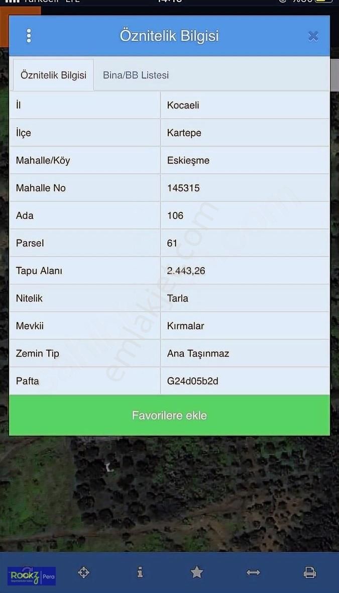 Kartepe Eşme Satılık Tarla Rookz Pera Pınar Tan'dan Eskieşme'de Yatırım Fırsatı Tarla