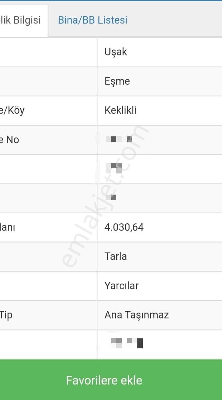 Satılık Tarla Uşak Eşme Keklikli Mevkisinde - Görsel 2