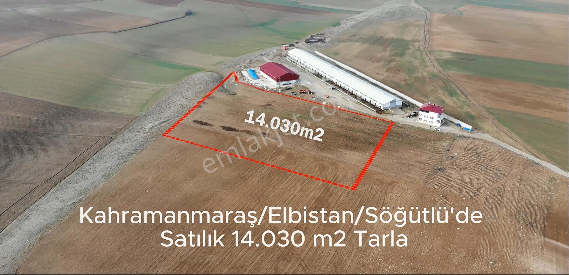 Elbistan Söğütlü Satılık Tarla Kahramanmaraş Elbistan Söğütlü'de 14.030 M2 Satılık Arazi