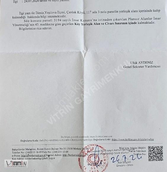 Vitrinden Salda Gölüne 40 Dk 3 E Bölünebilir %40 İmarlı Arsa - Görsel 25