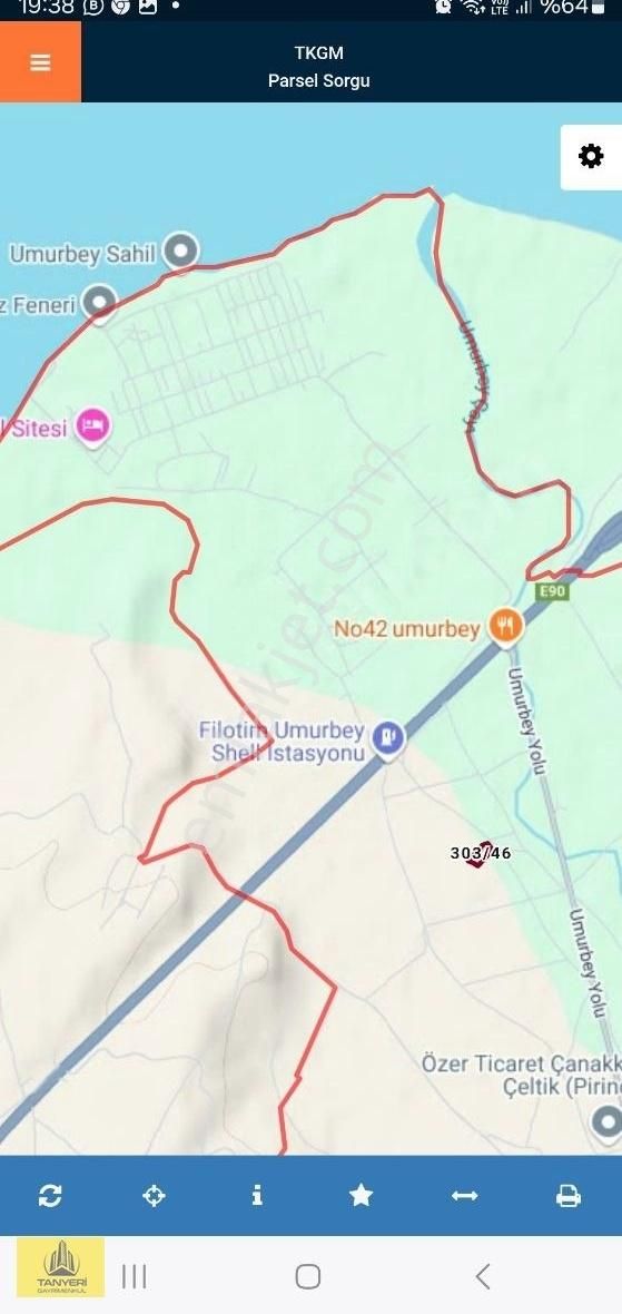 Lapseki Umurbey Bld. (Umurbey Merkez) Satılık Tarla LAPSEKİ UMURBEYDE BURSA ÇANAKKALE YOLUNA 600 MT SATILIK TARLA