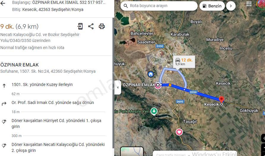 Özpınar ,dan Kisecik Satılık Sulu Tarla 4312 M2 Yolu Var 7 Km Merkeze - Görsel 4