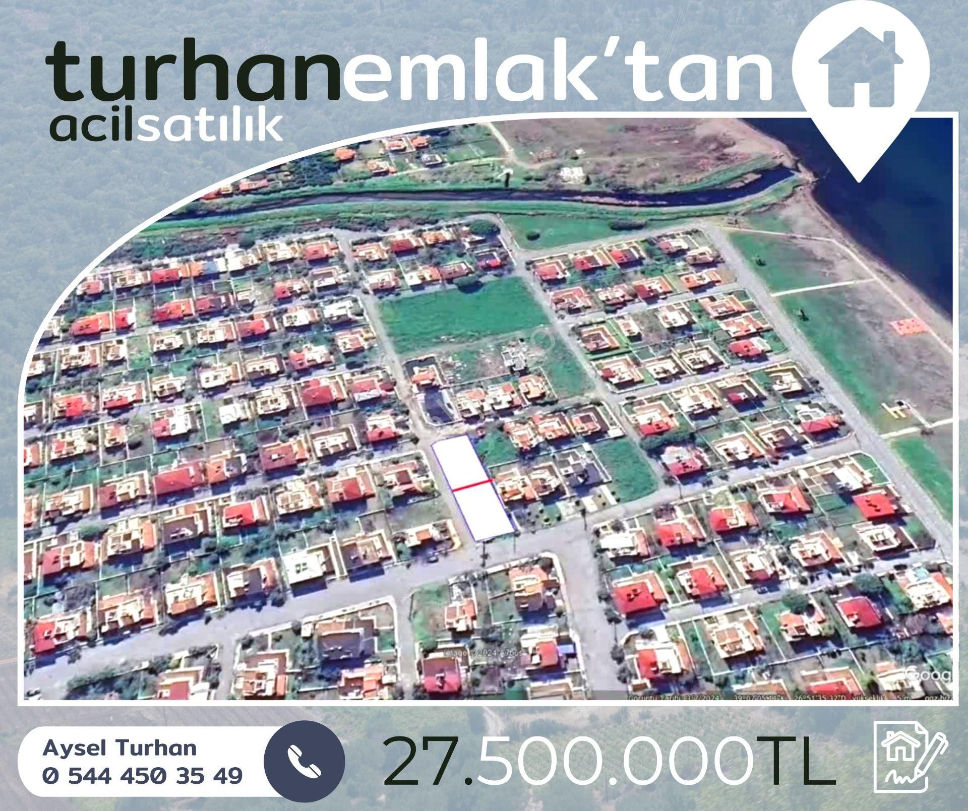 Dikili Kabakum Satılık Villa İmarlı Turhan Emlak'tan Kabakum'da Satılık 2 Adet Denize 100 Mt Villa İmarlı Arsa