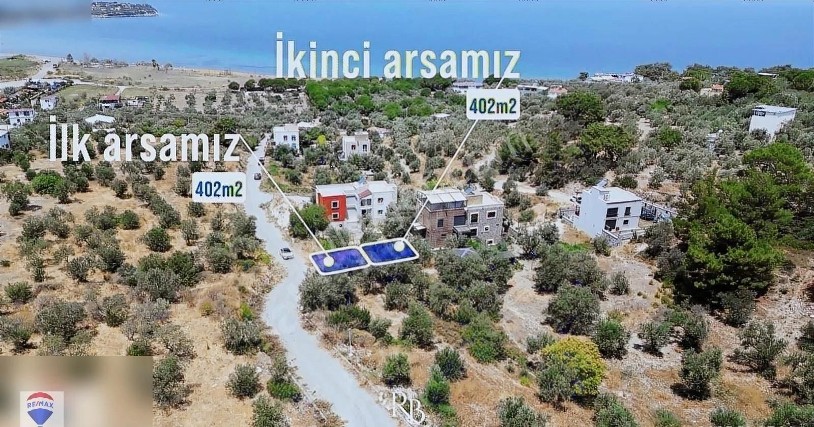 Dikili Bademli Satılık Konut İmarlı DİKİLİ BADEMLİ'DE DENİZ MANZARALI KÖŞE KONUMDA 402 M2 İMARL ARSA