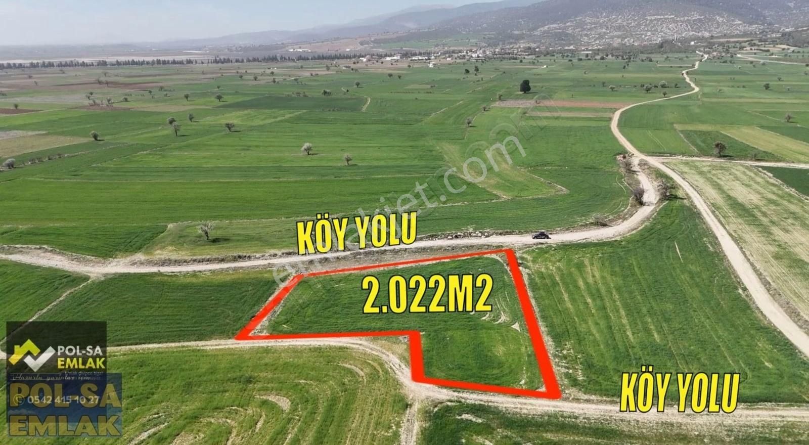 Korkuteli Çomaklı Satılık Tarla KORKUTELİ ÇOMAKLI DA SATILIK 2.022M2 TARLA YOL VAR