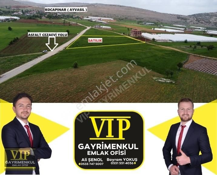 Elmalı Kocapınar Satılık Tarla VIP GAYRİMENKUL' den KOCAPINAR(AYVASIL) ANAYOLA SIFIR 5500 M2