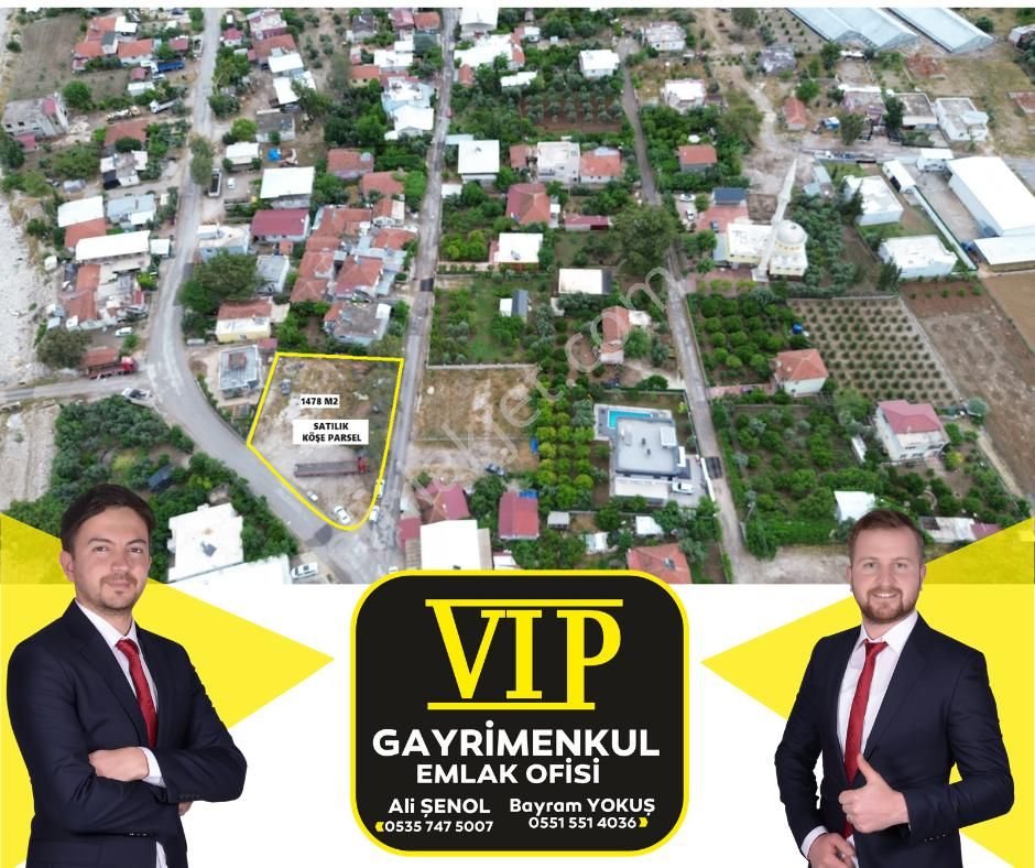 Konyaaltı Aydınlık Satılık Ticari İmarlı VIP GAYRİMENKUL ' den ÇAKIRLAR da Köşe Parsel 1478 m2 ARSA