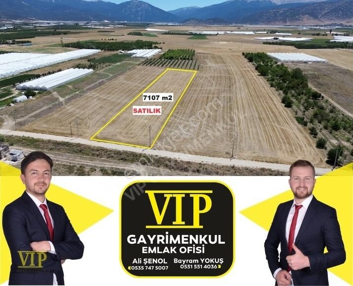 Elmalı Bayralar Satılık Tarla VIP GAYRİMENKUL' den 7107 m2 BAYRALAR MAH. YOLA SIFIR TARLA