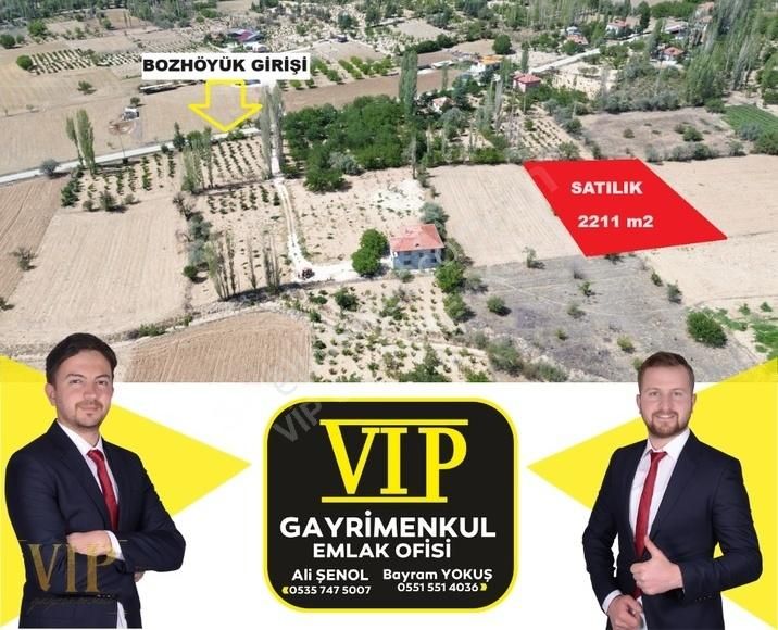 Elmalı Bozhüyük Satılık Tarla VIP GAYRİMENKUL ' den 2211 m2 Bozhöyük Girişi Müstakil TARLA