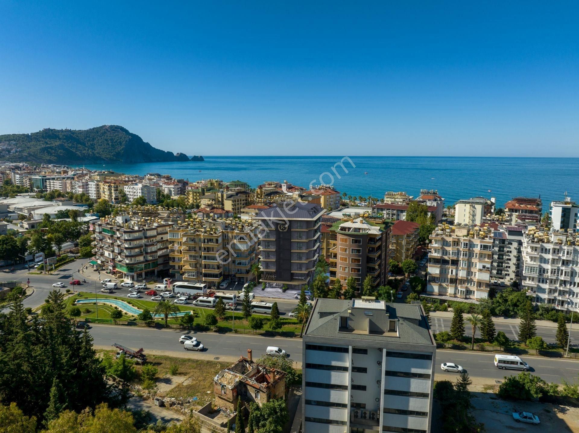 Alanya Saray Satılık Daire New apartment loft 1+1 80m2 Cleopatra 180m in December ready