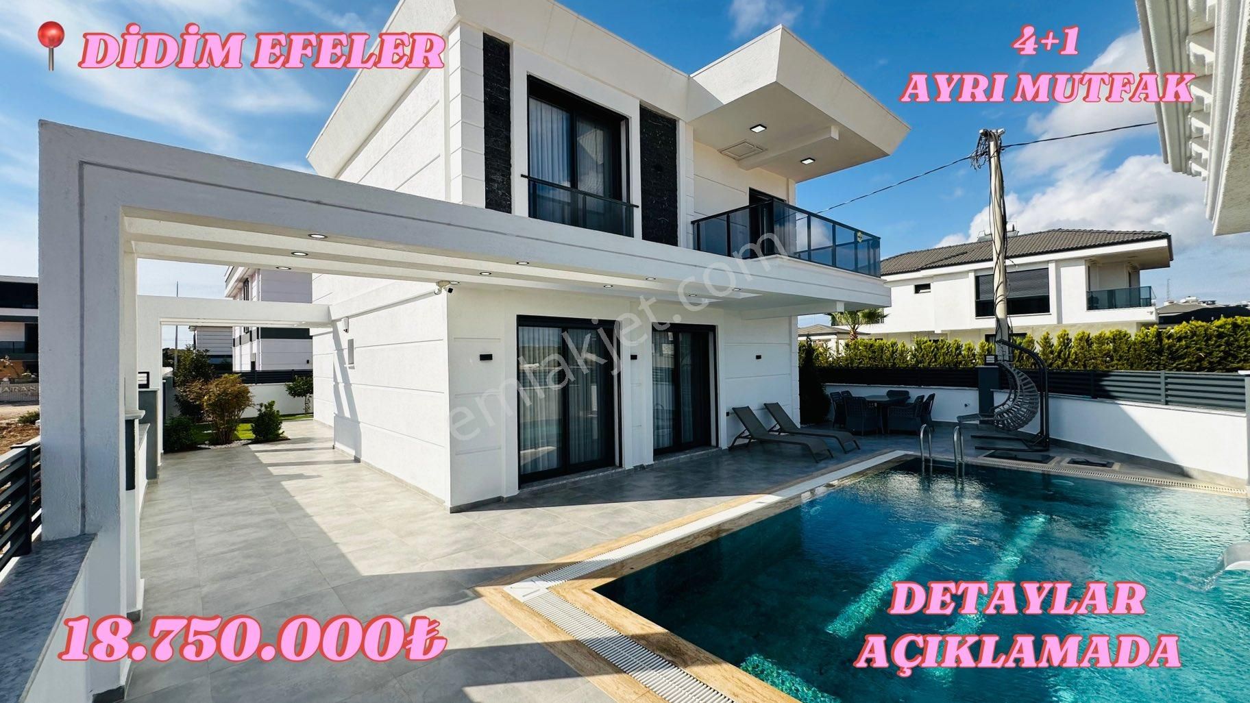 Didim Efeler Satılık Villa DİDİM EFELERDE FUL EŞYALI 4+1 AYRI MUTFAKVİLLA SATILIKTIR