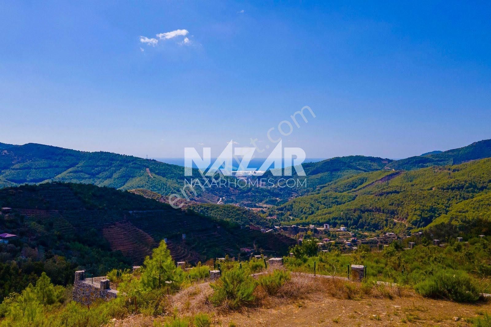 Alanya Çamlıca Satılık Tarla Alanya Çamlıca’da Deniz Manzaralı Satılık 6.356 m² Tarla