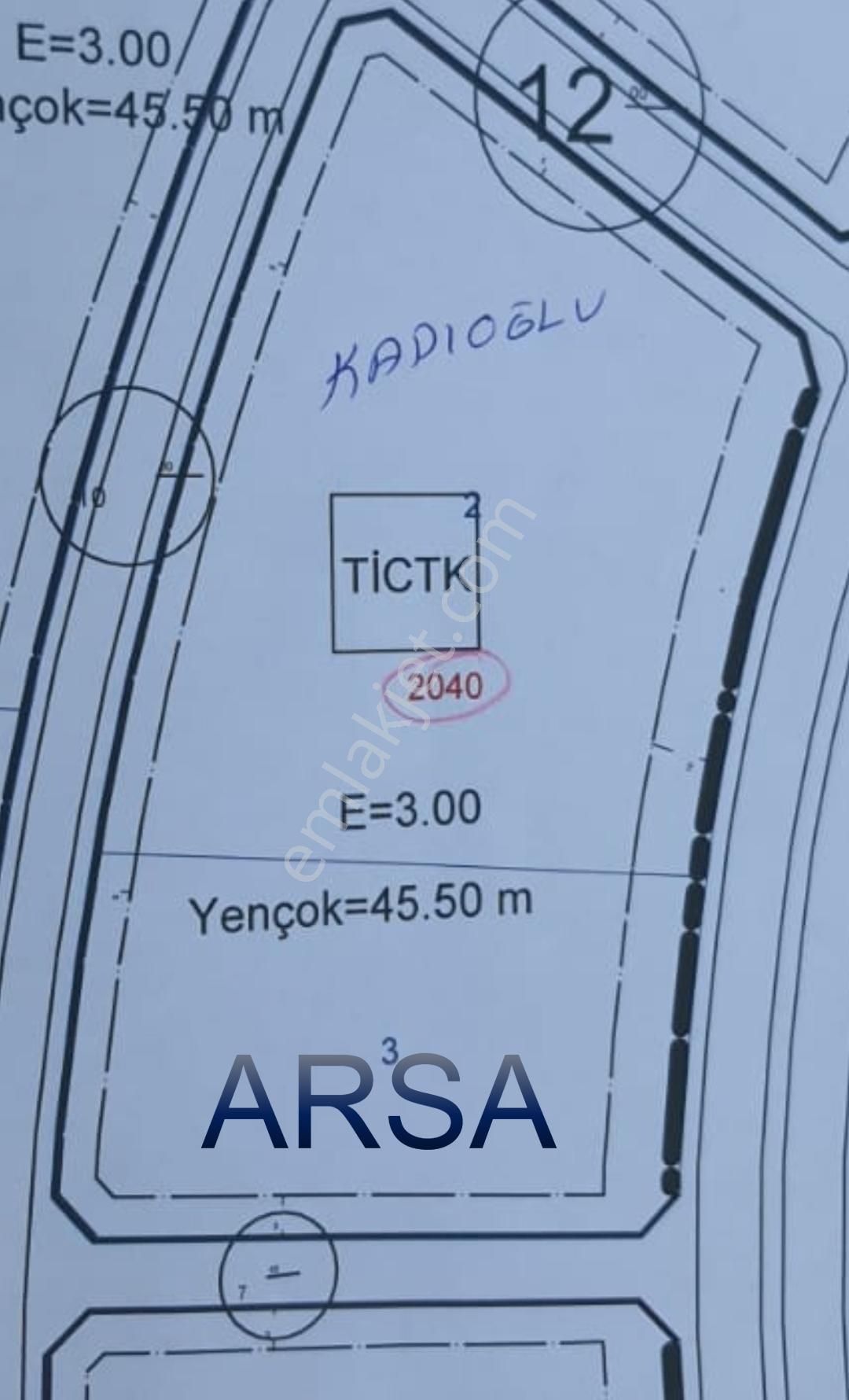 Yahşihan Kadıoğlu Satılık Konut İmarlı  KIRIKKALE DE MERKEZE YAKIN KONUMDA 97 DAİRELİK TİCARİ KONUT ARSASI 