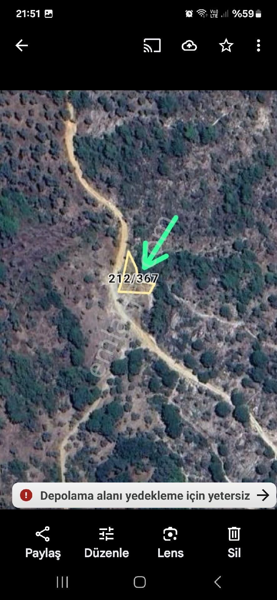 Sahibinden Muğla Milas Çomakdağ Köye Yakın 233m² Tarla 205 Bin Tl Takas Olur - Görsel 17