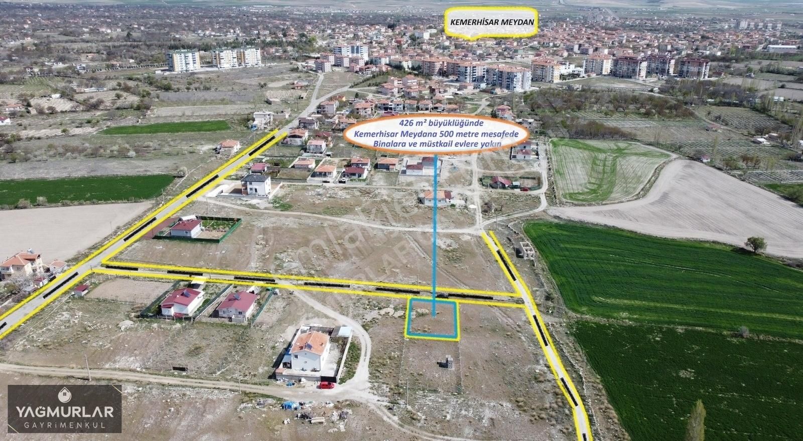 Bor Kemerhisar Bld. (Cumhuriyet) Satılık Konut İmarlı YAĞMURLAR GAYRİMENKUL'DEN KEMERHİSAR MERKEZ 426 M² SATILIK ARSA.