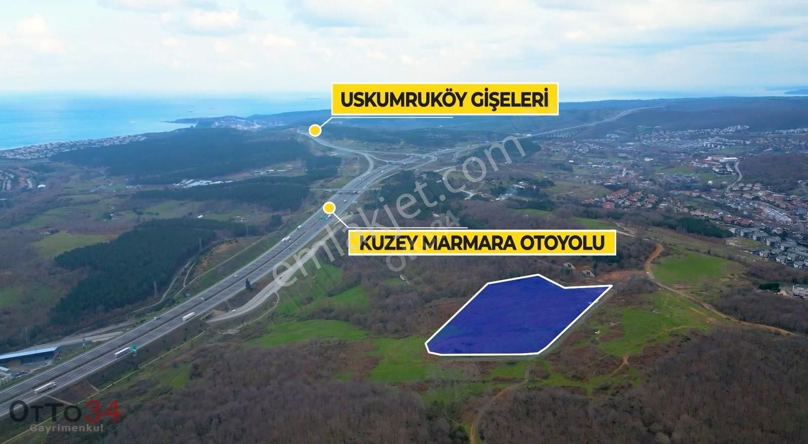 Sarıyer Uskumruköy Satılık Villa İmarlı Zekeriyaköy'de Deniz Manzaralı Villa İmarlı 21474m² Satılık Arsa