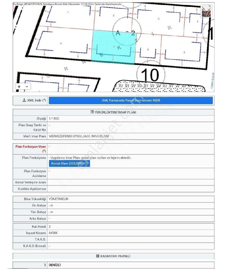 Merkezefendi Saruhan Satılık Konut İmarlı Saruhan'da 2 Villalık Arsa 553 M²