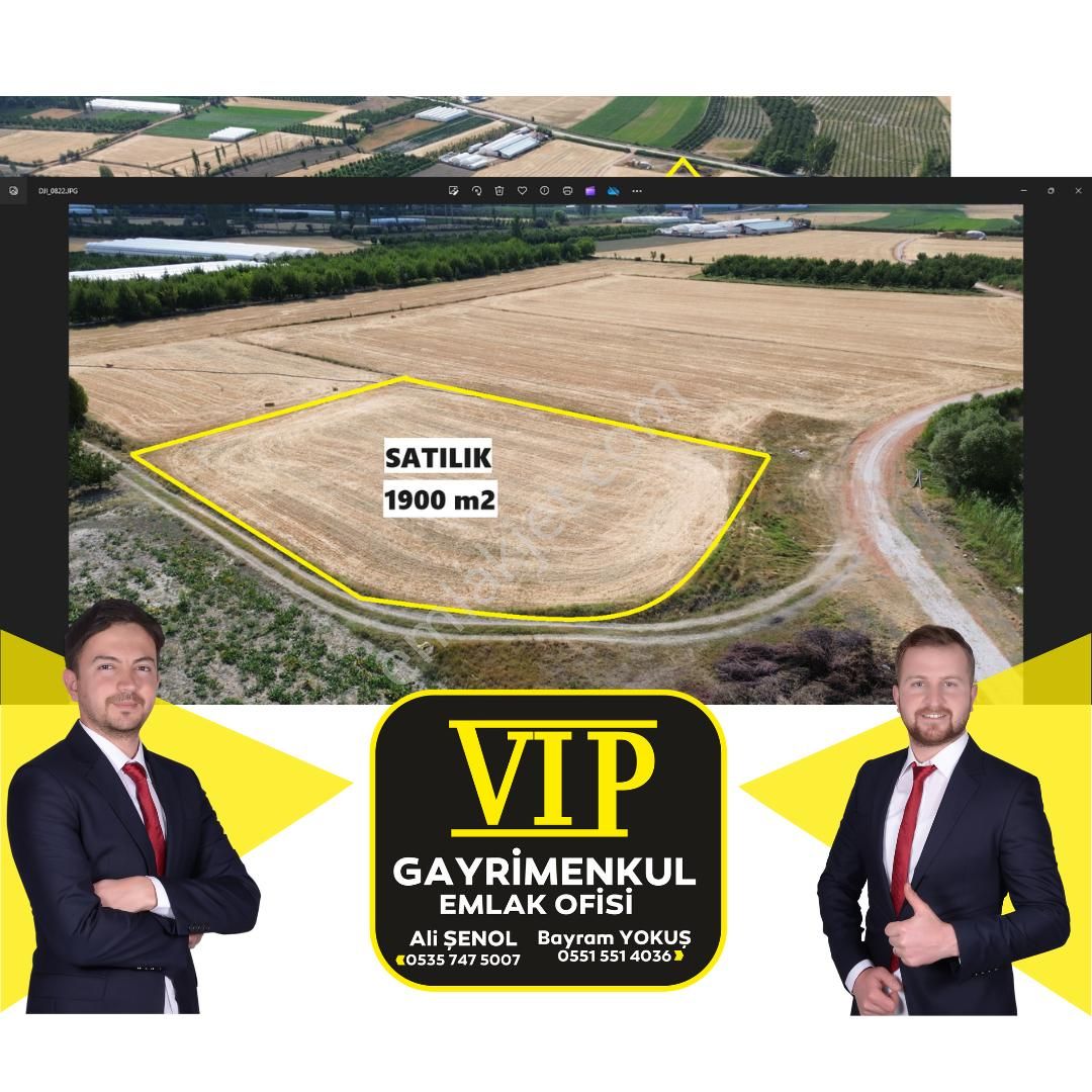 Elmalı Mursal Satılık Tarla VIP GAYRİMENKUL ' den 1900m2 Müstakil Ev Yapımına Uygun YATIRIM