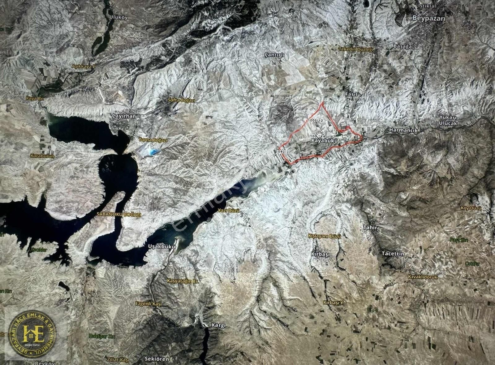 Beypazarı Kayabükü Satılık Tarla HACE EMLAKTAN 8983 m2 sulu