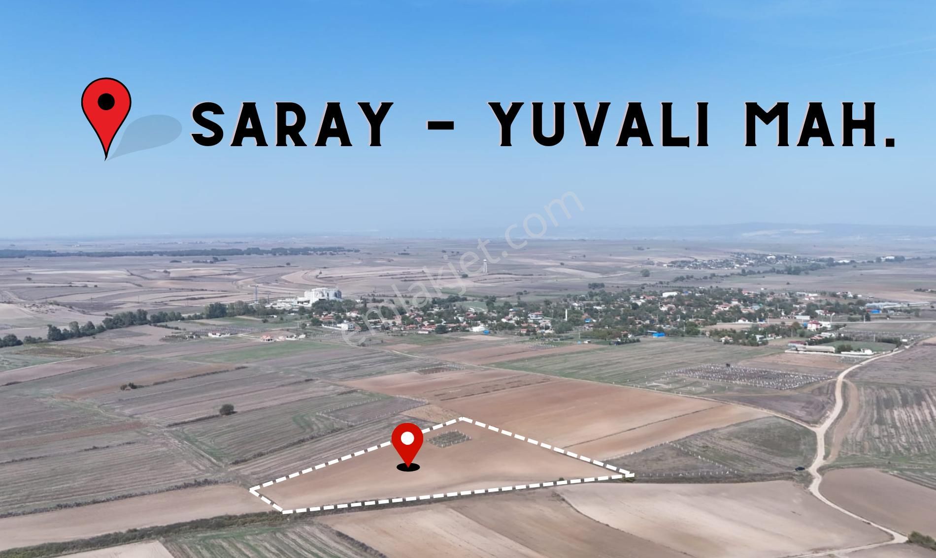 Saray Yuvalı Satılık Tarla Güven'den Saray'da 300 M² Hobi Bahçesine Uygun Köye Yakın Arazi