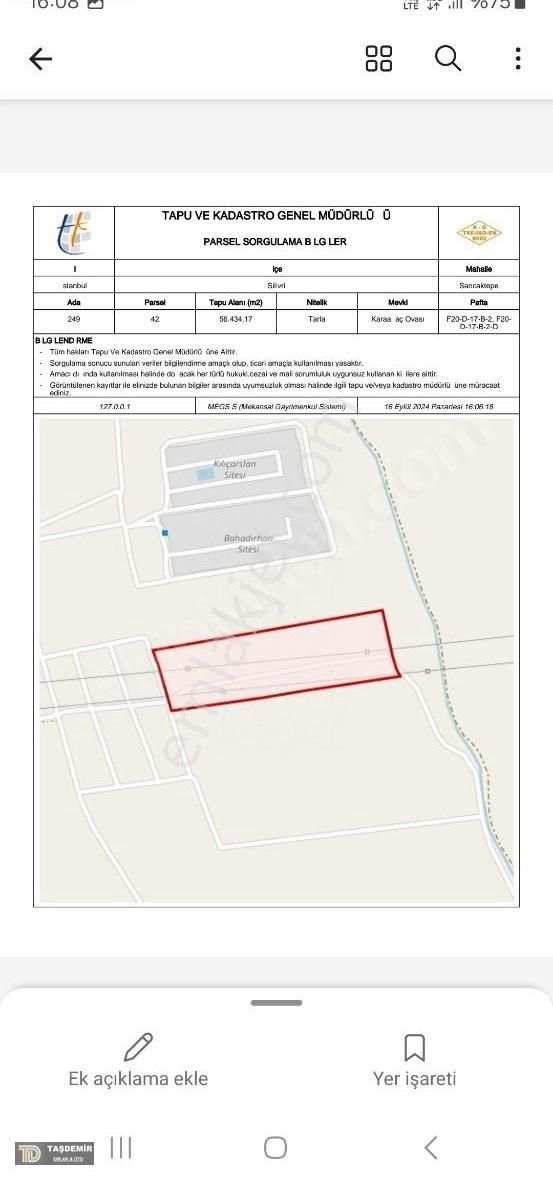 Silivri Çanta Sancaktepe Satılık Tarla Silivri Çanta Sancaktepede Satılık Arsa