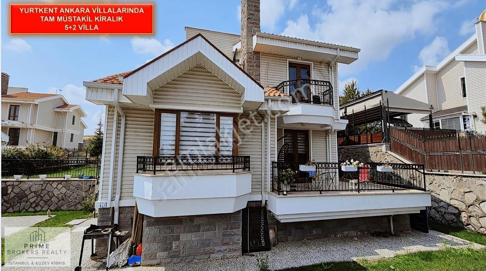 Etimesgut Aşağıyurtçu Kiralık Villa Yurtkent Ankara Villalarında Köşe Tam Müstakil 5+2 Kiralık Villa