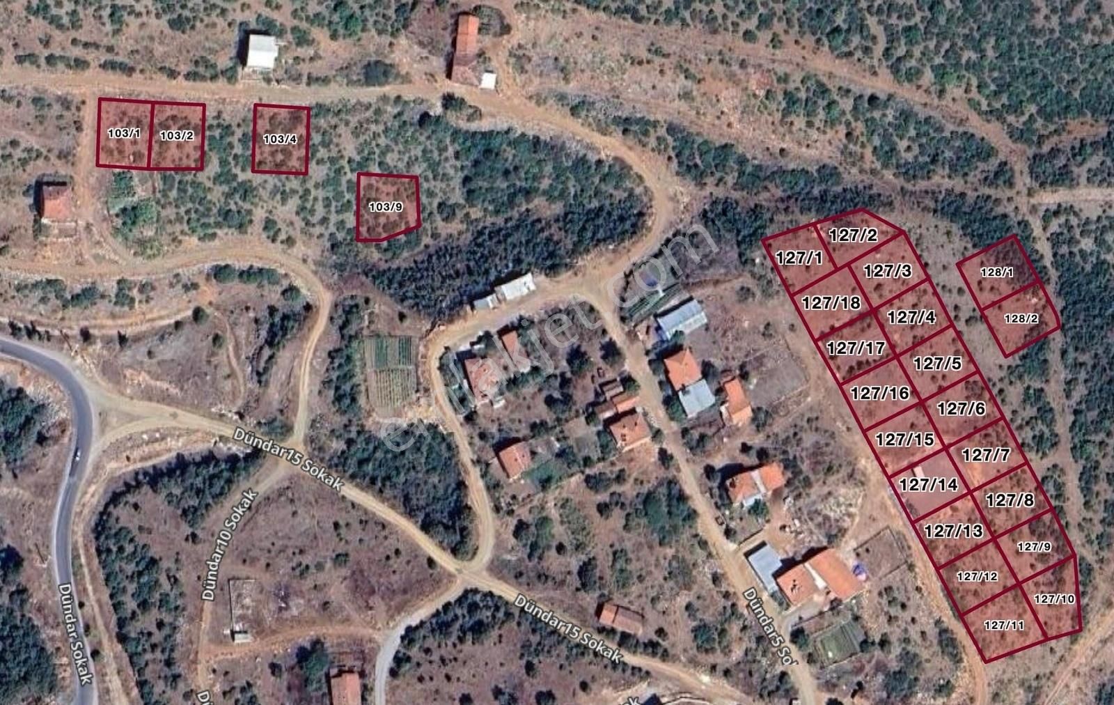 Orhaneli Dündar Satılık Villa İmarlı 505 m2 Satılık Villa İmarlı Arsa (Müstakil Tapu)