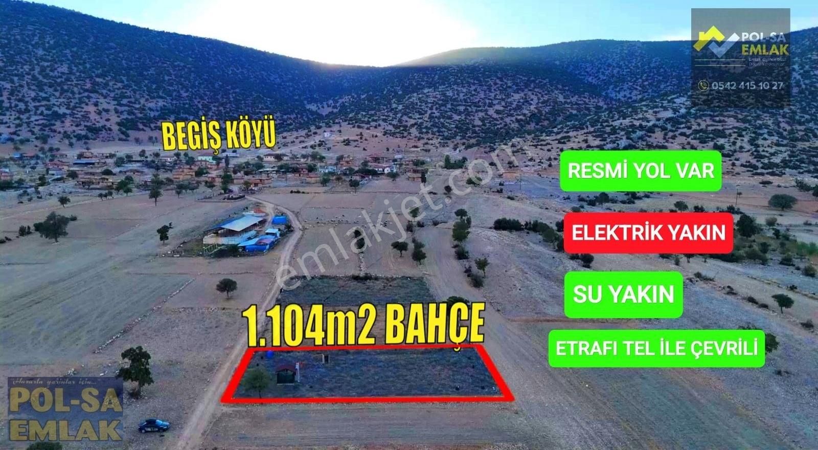 Korkuteli Beğiş Satılık Tarla KORKUTELİ BEĞİŞ KÖYÜ SATILIK 1.104M2 TARLA SULAMA SUYU VAR