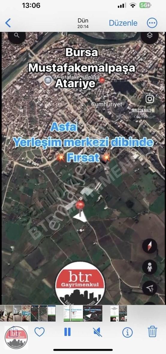 Mustafakemalpaşa Atariye Satılık Bağ & Bahçe BURSA/MUSTAFAKEMALPAŞA/ATARİYE YATIRIMLIK TARLA