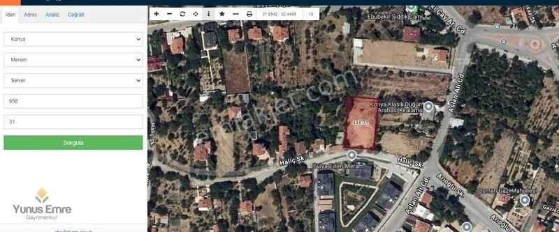 Meram Ayanbey Satılık Konut İmarlı SELVER'DE SATILIK 1,881 m² ARSA