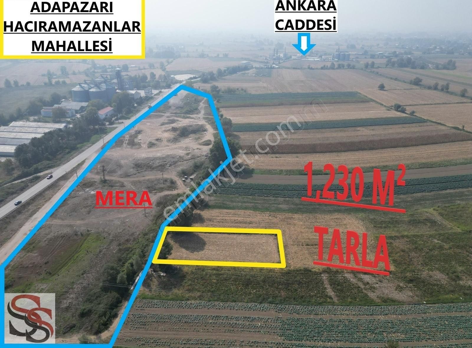 Adapazarı Hacıramazanlar Satılık Tarla Adapazarı Hacıramazanlarda Güzel Konumda 1230m² Yatırımlık Tarla