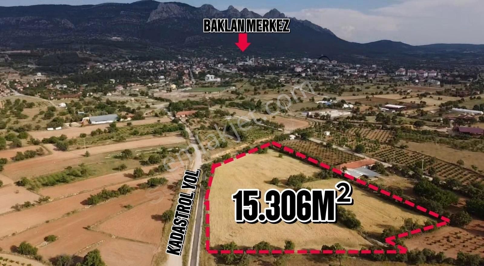 Baklan Hüsamettin Dede Satılık Tarla BAKLAN MERKEZE YAKIN 15.306 M2 TARLA