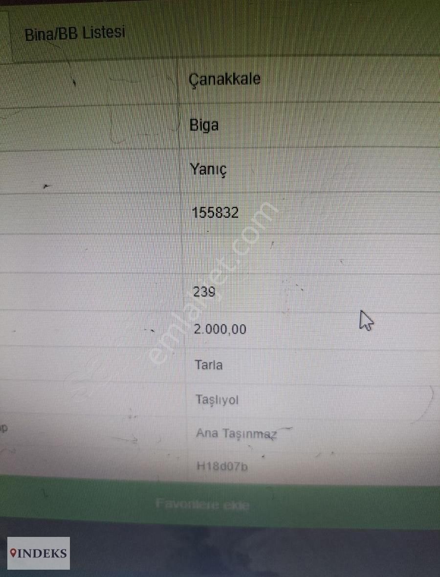 Biga Yanıç Köyü Satılık Tarla ÇANAKKALE/BİGA/YANİÇKÖYÜ/KÖYİÇİ İMARA 100MT SATILIK TARLA !