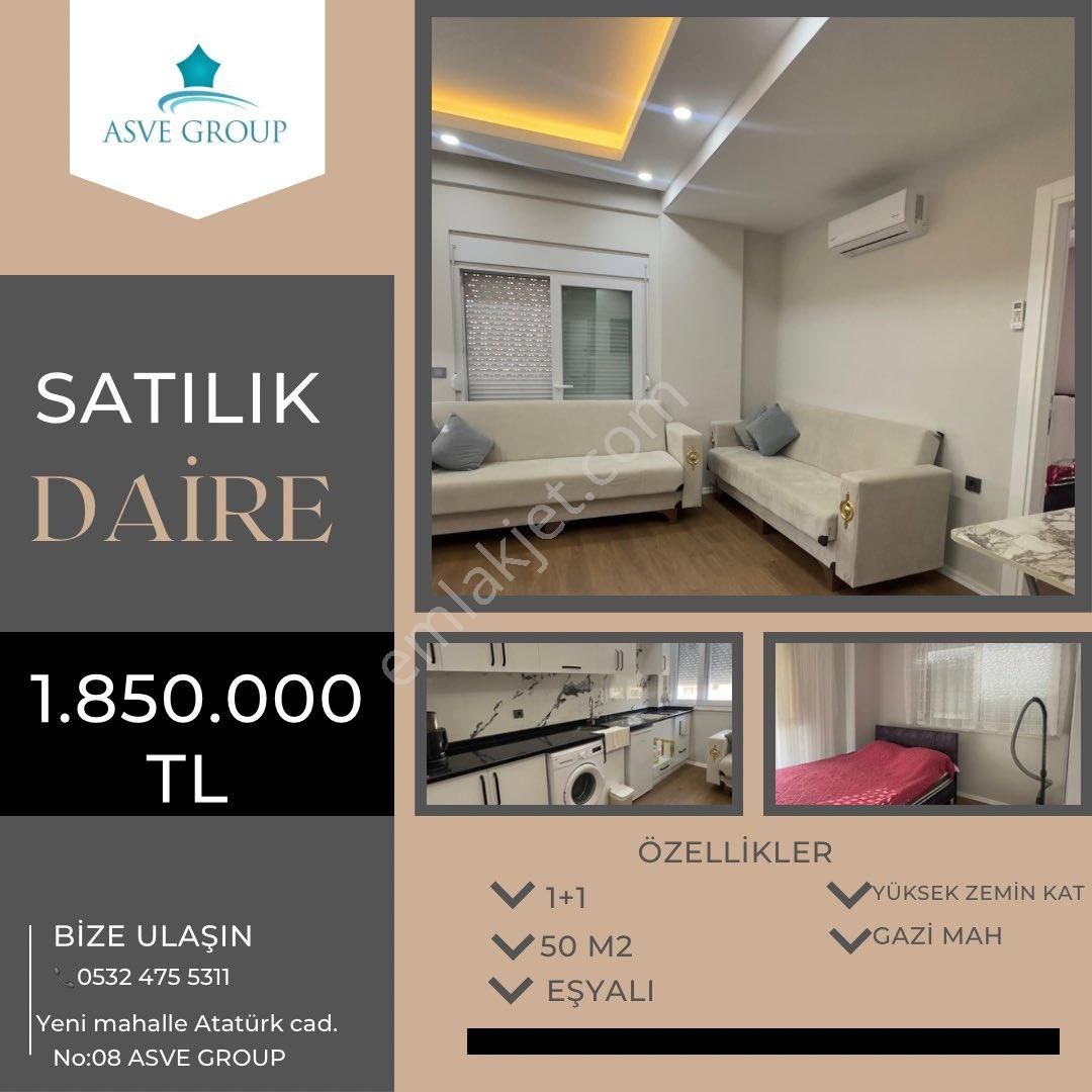 Gazipaşa Gazi Satılık Daire SATILIK EŞYALI 1+1 DAİRE