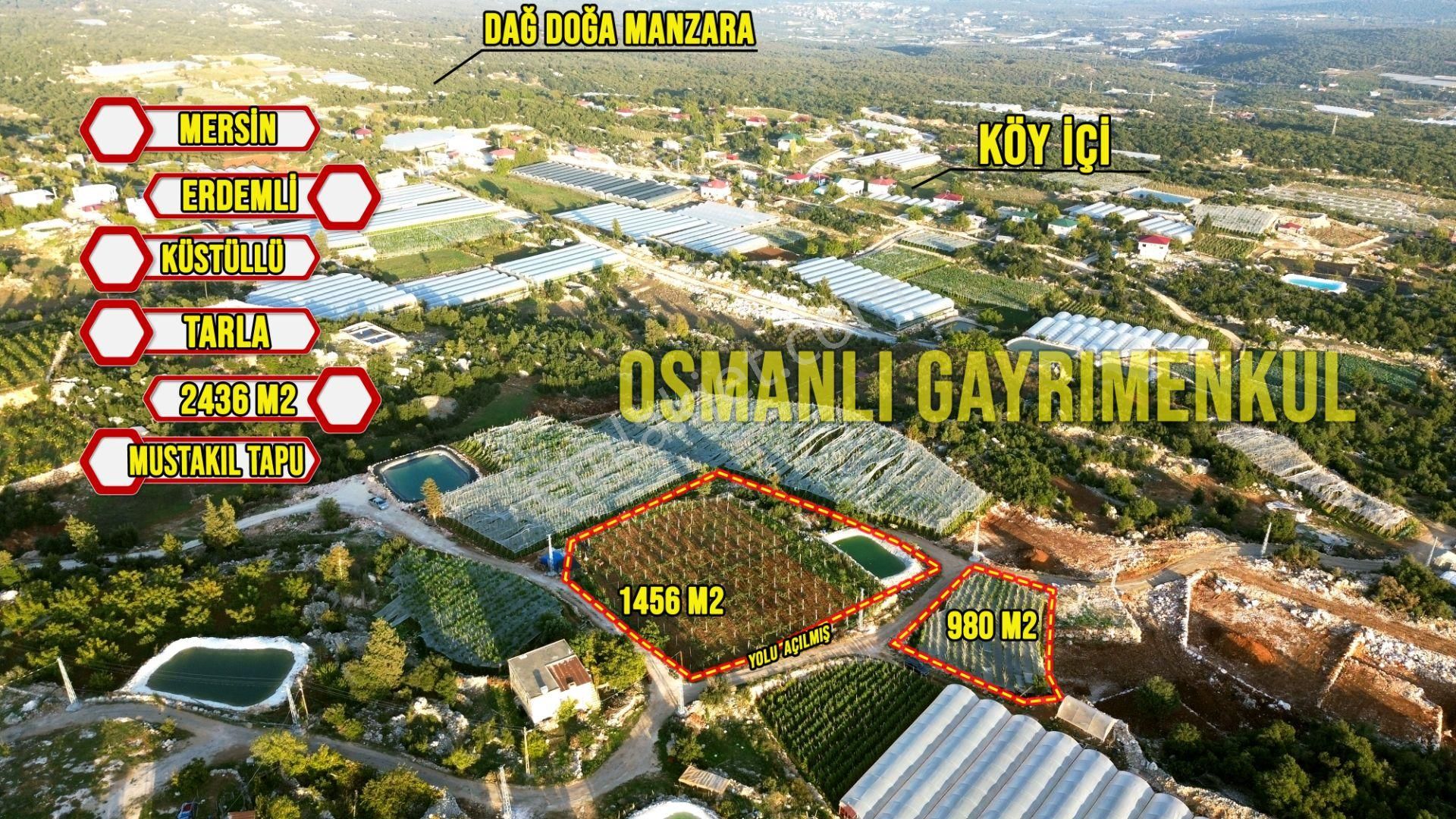 Erdemli Küstülü Satılık Konut İmarlı  ERDEMLİ KUSTÜLLÜ SATILIK 2 PARSEL 2436 M2 