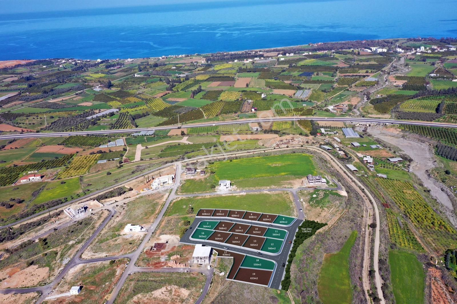 Güzelyurt Lefke Bucağı (Cengizköy) Satılık Konut İmarlı Lefke Cengizköy'de Deniz Manzaralı Yatırımlık satılık 19 Adet İmarlı (565m2 – 607m2) Arsa !