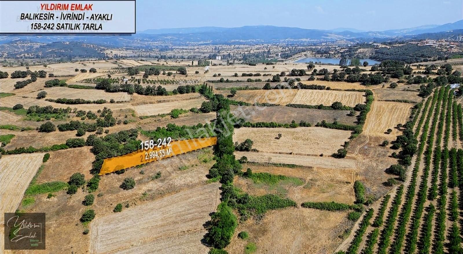 İvrindi Ayaklı Satılık Tarla İVRİNDİ AYAKLI MAH.3.000m2 SUYU YOLU OLAN HOBİ BAHÇESİ