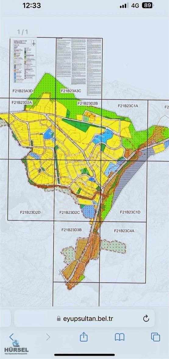 Eyüpsultan Ağaçlı Satılık Konut İmarlı Eyüp Ağaçlı Köyünde İmarlı Arsa