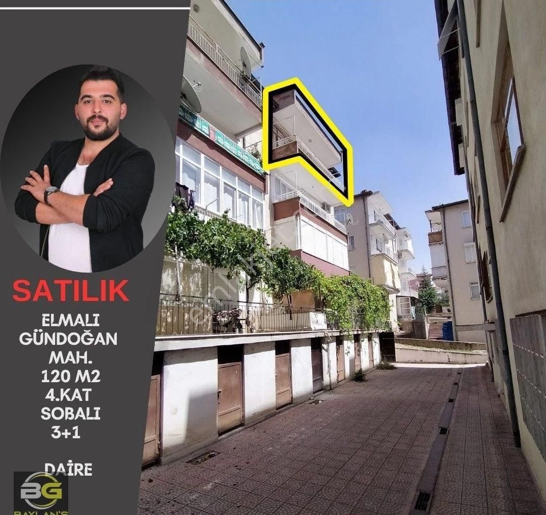 Elmalı Gündoğan Satılık Daire BAYLAN'S GAYRİMENKULDEN SATILIK SOBALI 3+1 4. KAT 120 NETİ VAR FIRSAT DAİRE