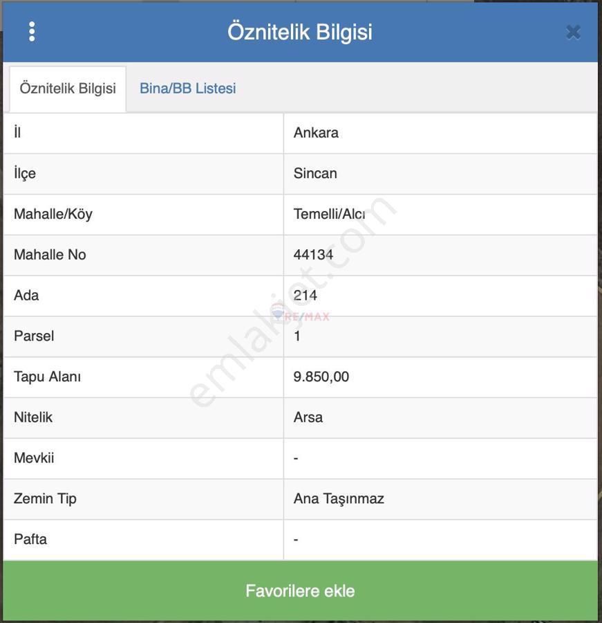 Ankara Sincan Satılık Okul (Eğitim Tesisi) Sincan Alcı Mah. Özel Okul İmarlı Tek Tapu 9850m2 Satılık Arsa