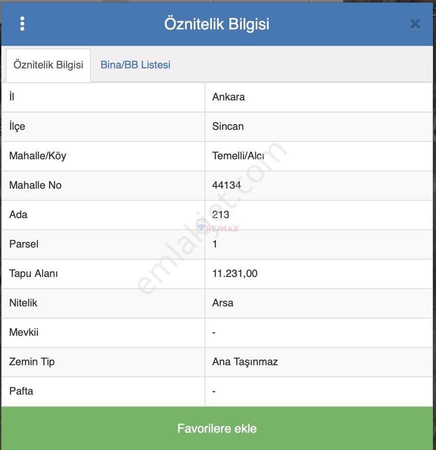 Ankara Sincan Satılık Okul (Eğitim Tesisi) Sincan Alcı Mah. Özel Okul İmarlı Tek Tapu 11.172m2 Satılık Arsa