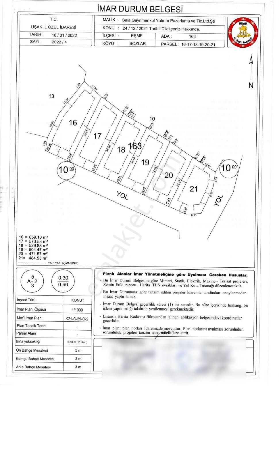 Biarsa Farkıyla ! Uşak Eşme'de 471 M² İmarlı Müstakil Arsa - Görsel 22