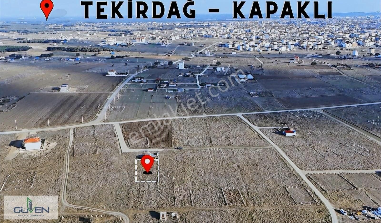 Kapaklı Atatürk Satılık Konut İmarlı GÜVEN'DEN KAPAKLI'DA ALT YAPISI HAZIR 220 m² İMARLI ARSA....