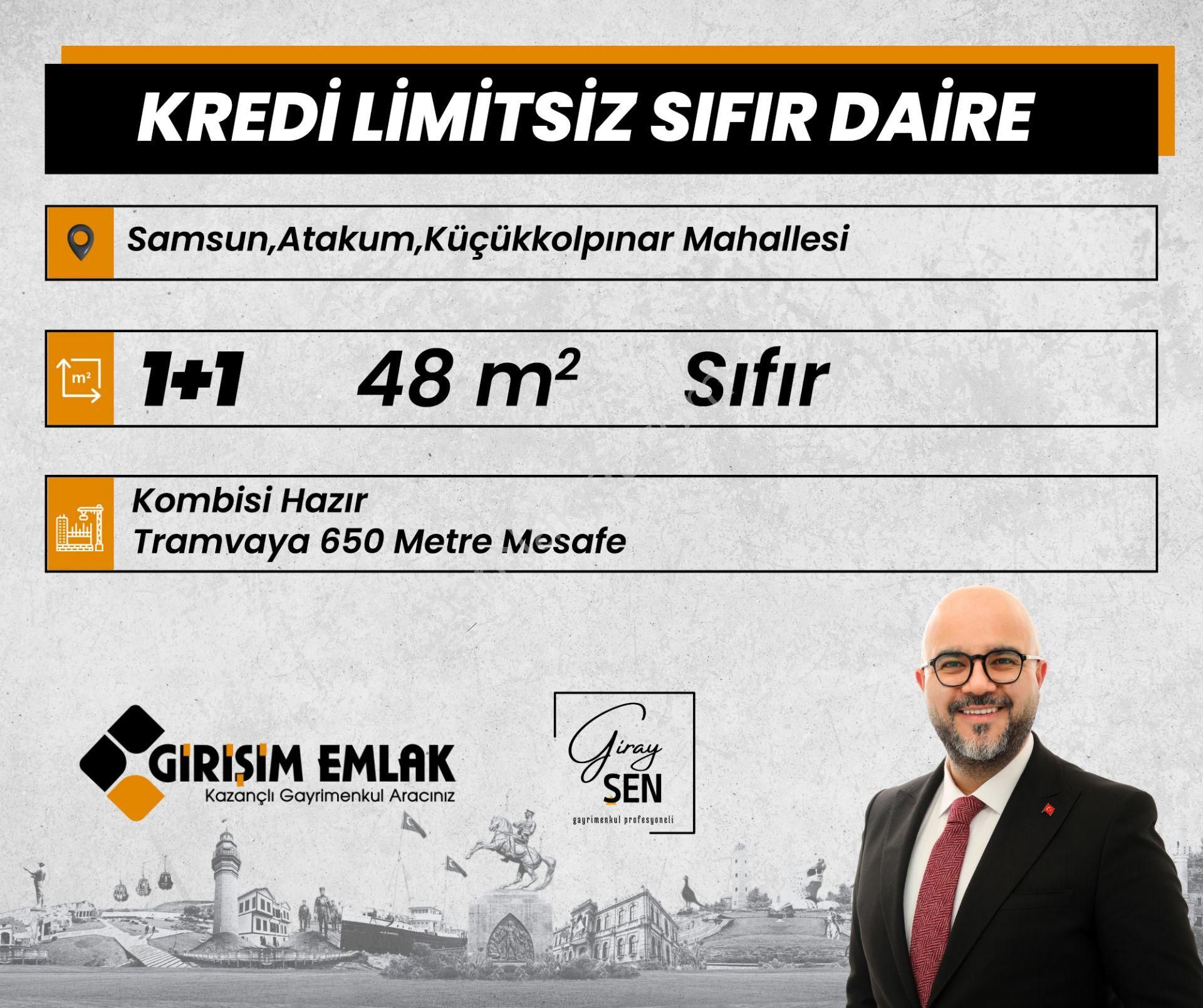 Atakum Küçükkolpınar Satılık Daire  KREDİ LİMİTSİZ SIFIR 1+1 SATILIK DAİRE